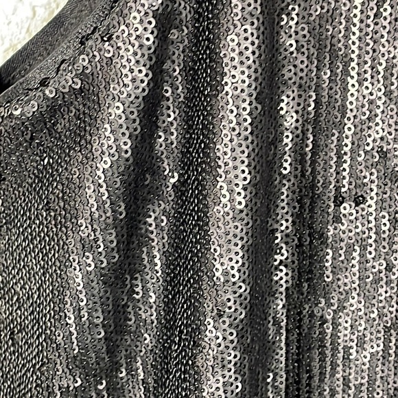 NWT Halston Heritage Black Sequin Party Mini Dress Mesh Back LBD Sparkle Sz 4 - Picture 6 of 14